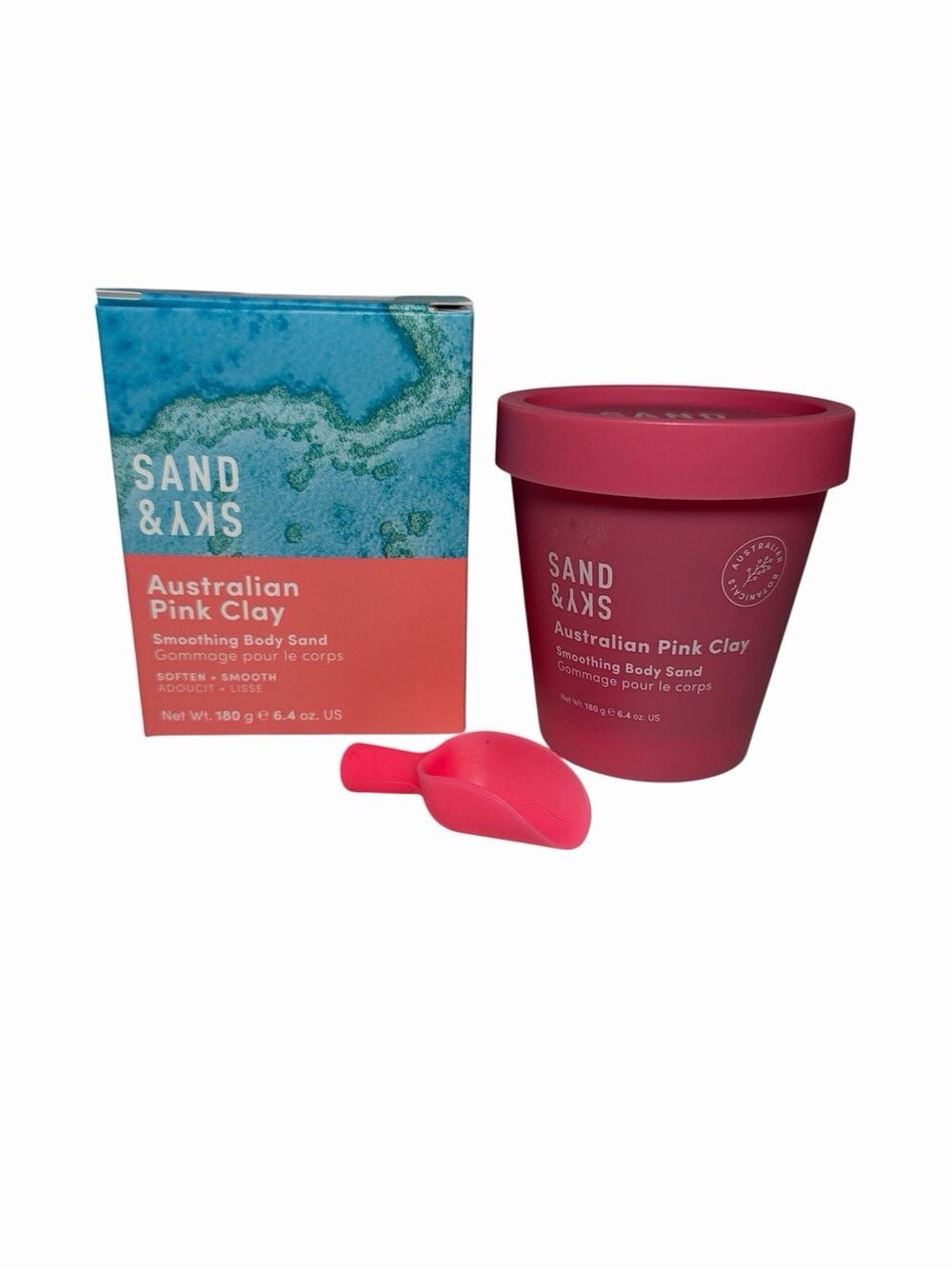 Sand & Sky Australian Pink Clay Smoothing Body Sand Scrub 6.4 oz NEW